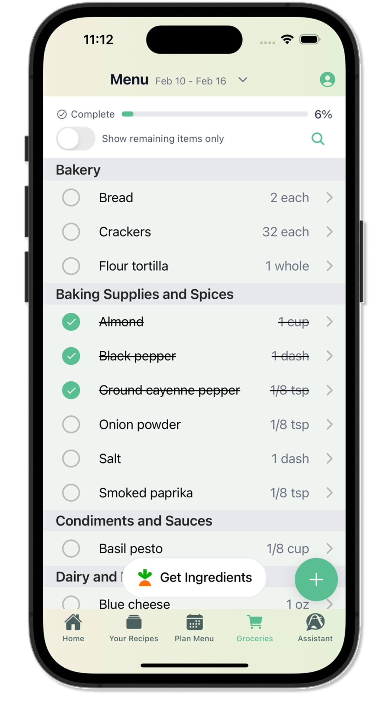 Instant Grocery List & One-Tap Delivery